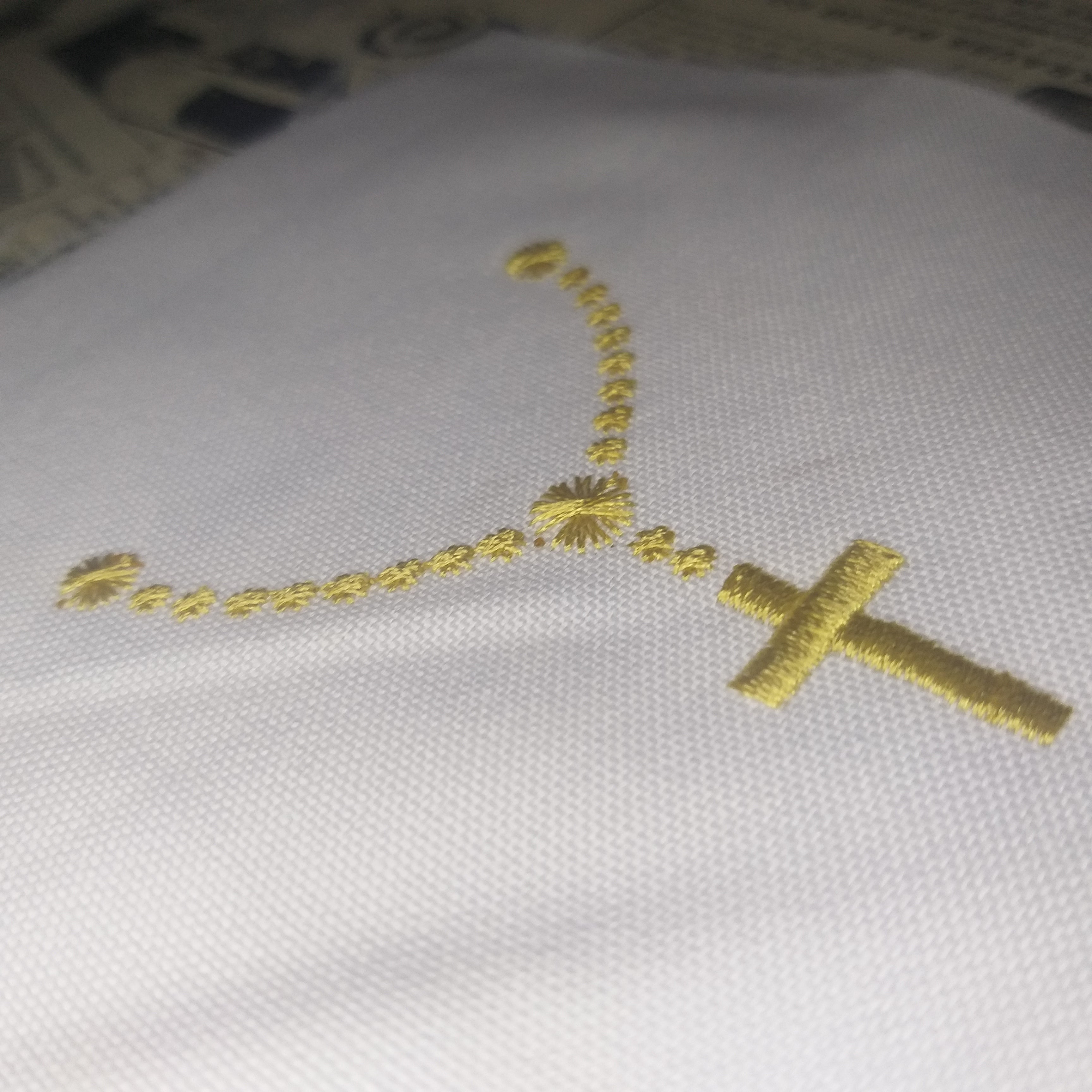 Católico religioso - Rosario - Diseño de bordado