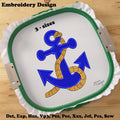 Anchor With Rope - Machine Embroidery Design