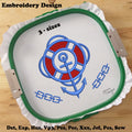 Anchor with Lifebuoy - Machine Embroidery Design