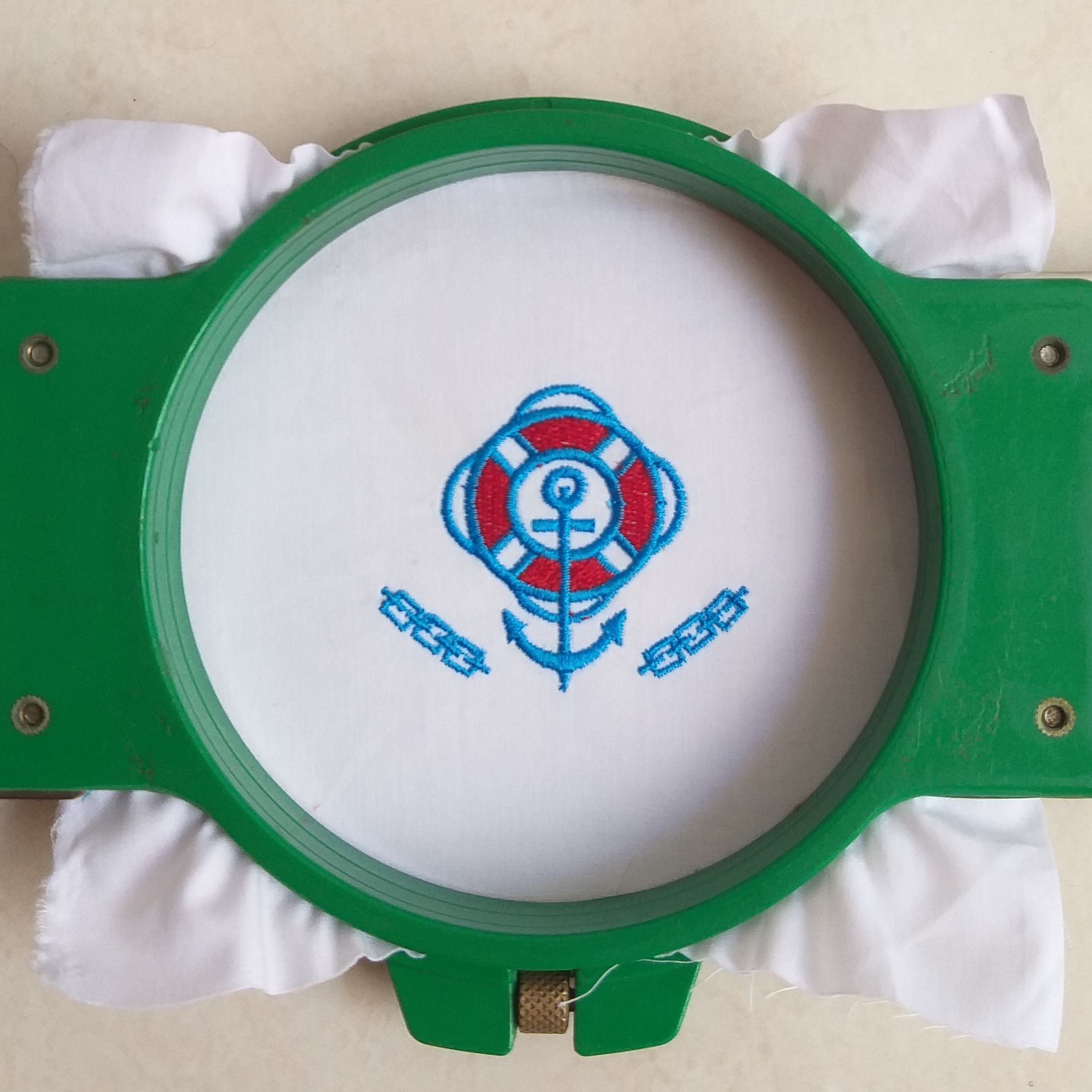 Anchor with Lifebuoy - Machine Embroidery Design