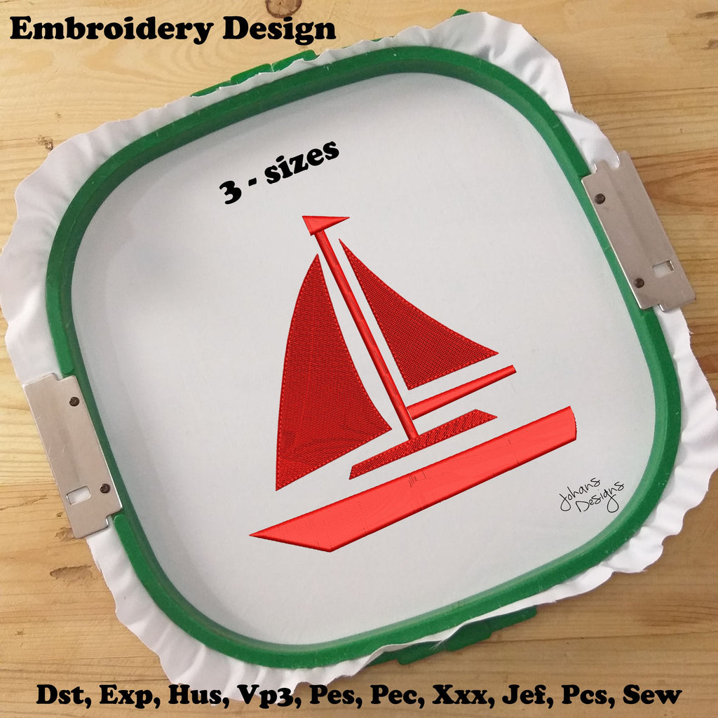SailBoat - Machine Embroidery Design