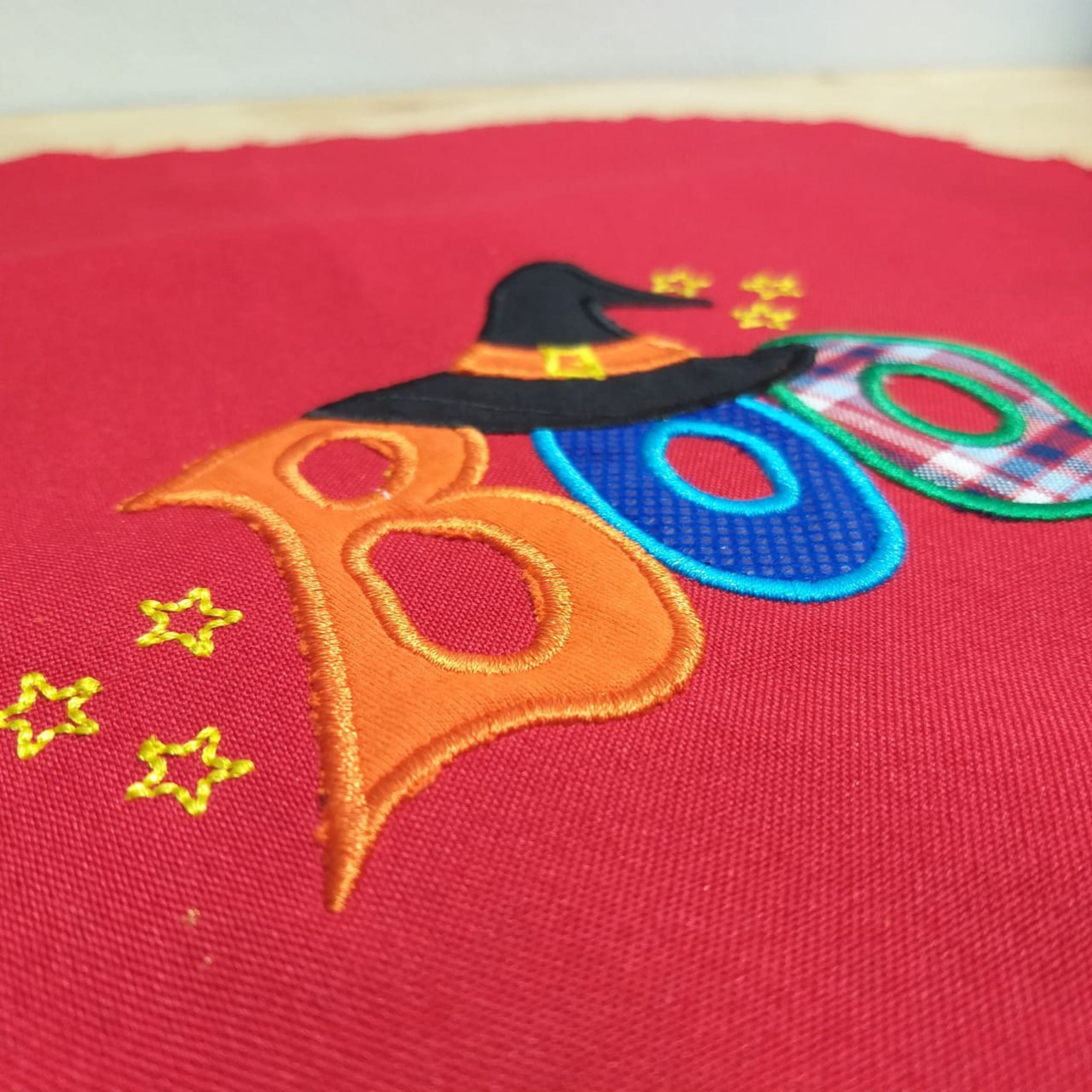 Applique Boo Witch Hat Halloween - Embroidery Designs