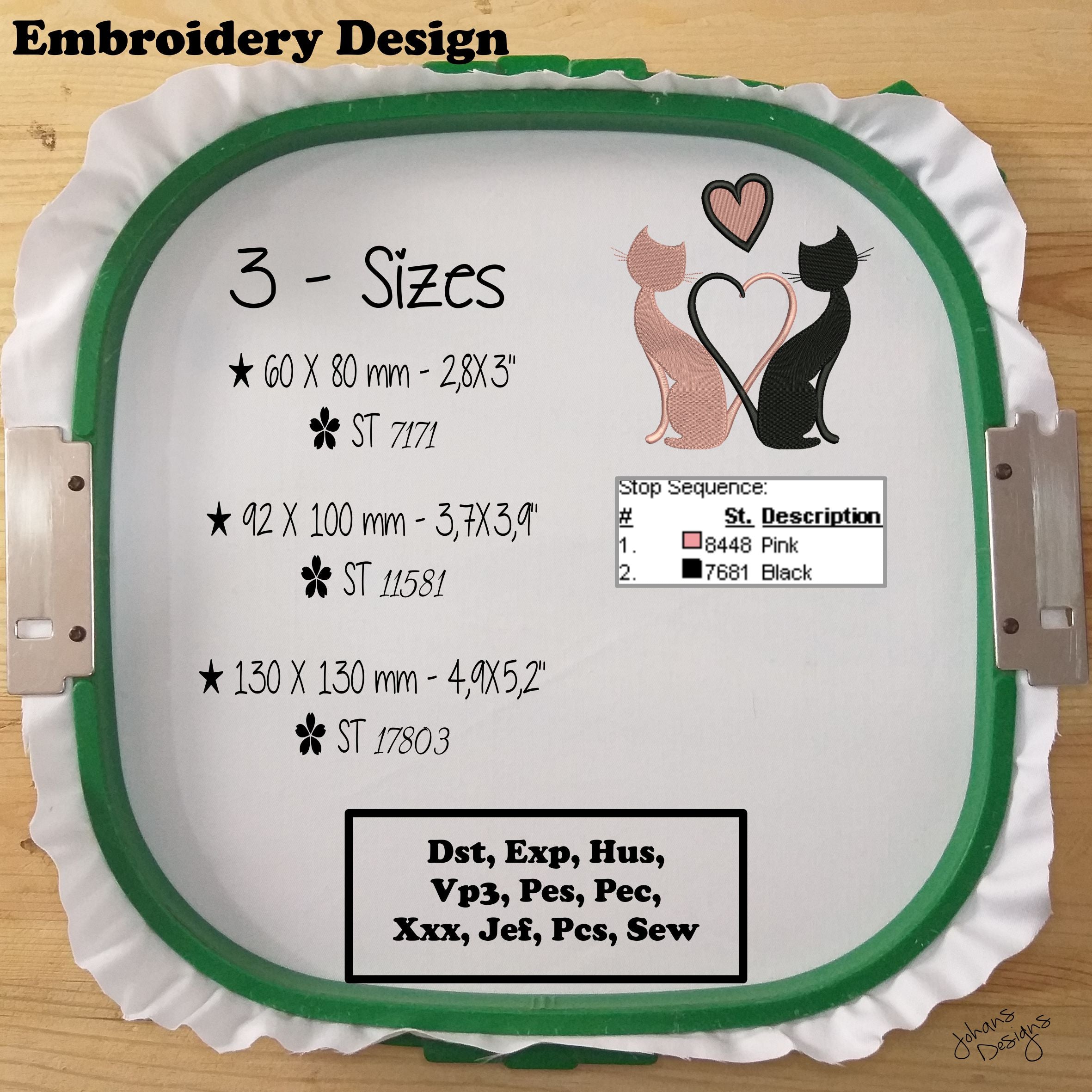 Valentine CatS LoverS - Embroidery Design