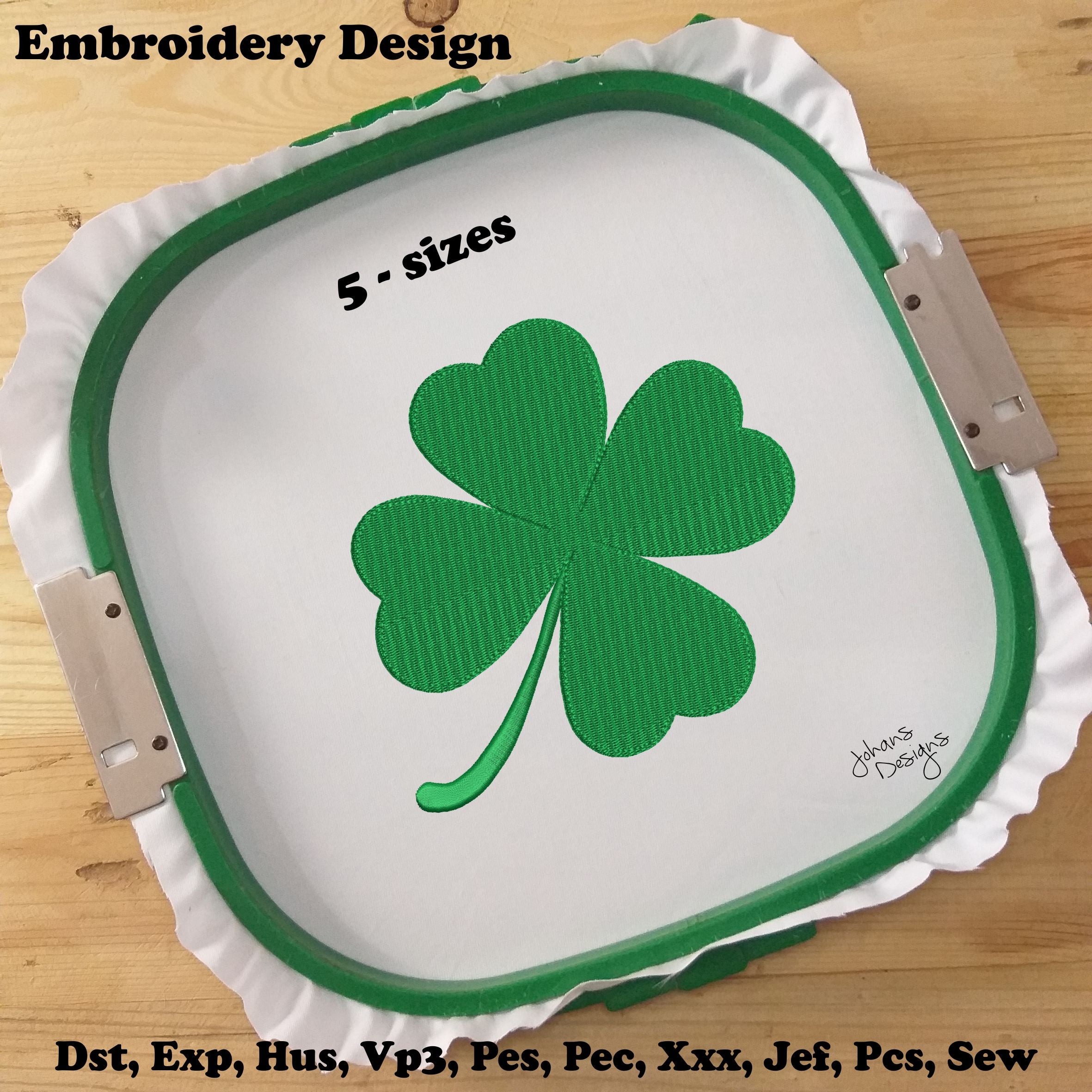 Green Clover - Embroidery Design - San Patrick Day