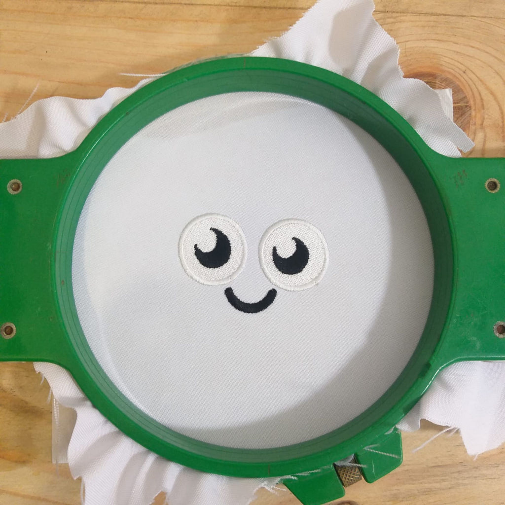 Cute Doll Face Avocado Eyes - Embroidery Design
