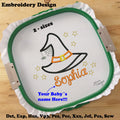 Applique Cute Witch Hat + Name - Embroidery Designs