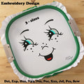 Pretty Doll Face - Machine Embroidery Design
