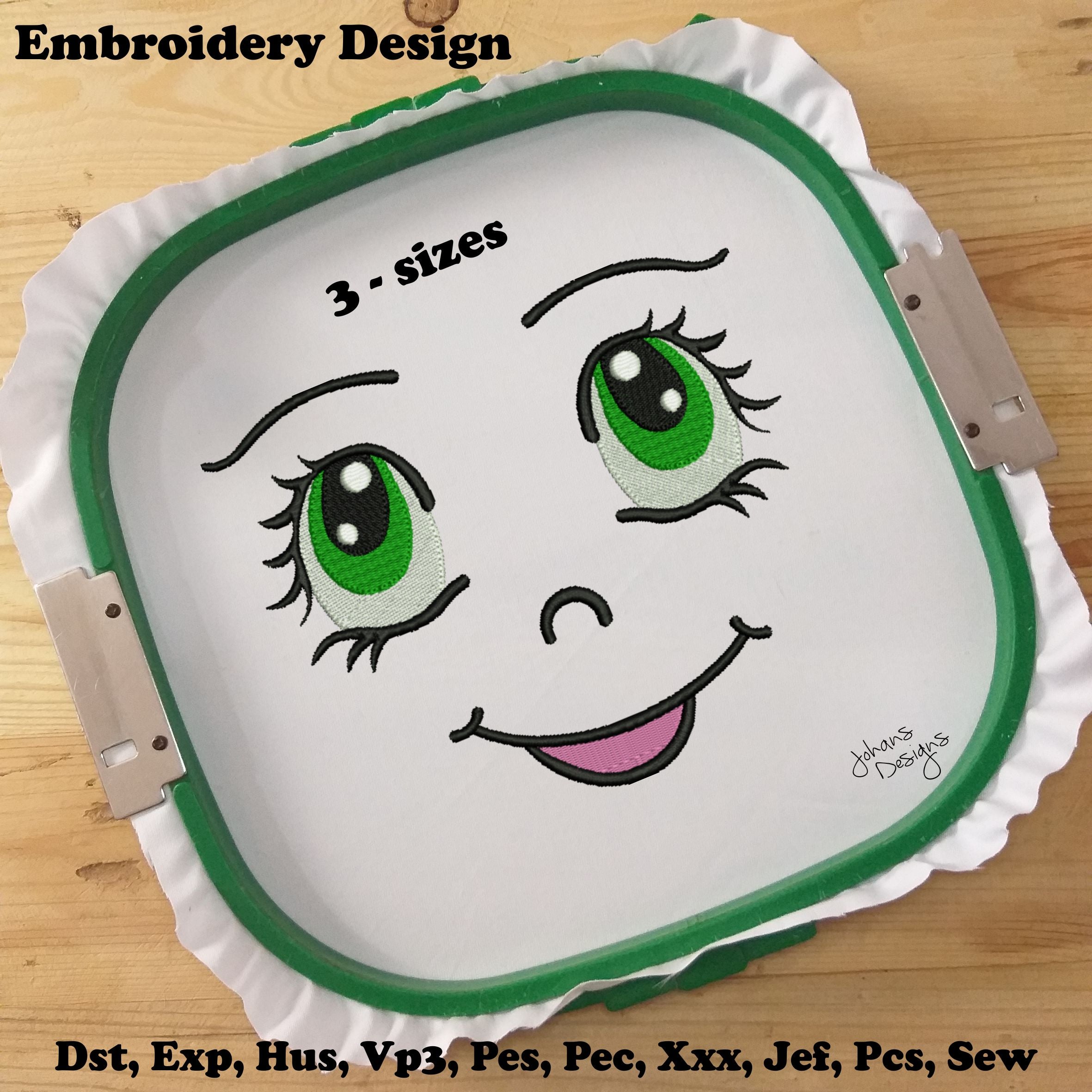 Pretty Doll Eyes - Embroidery Design