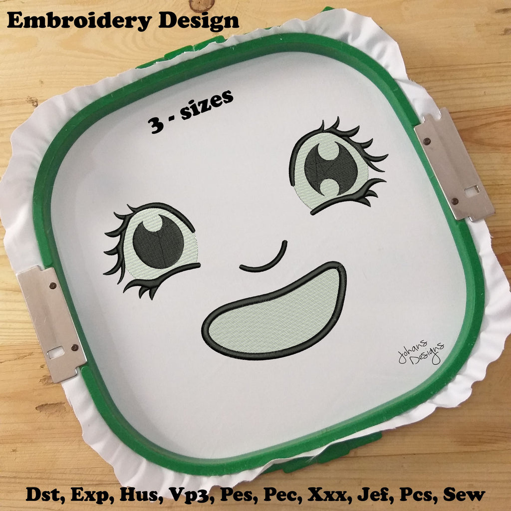 Doll Princess Eyes - Embroidery Design