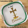 Emaus Religious Cross - Machine Embroidery Design