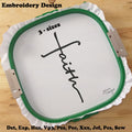Faith text in vertical - Machine Embroidery Design