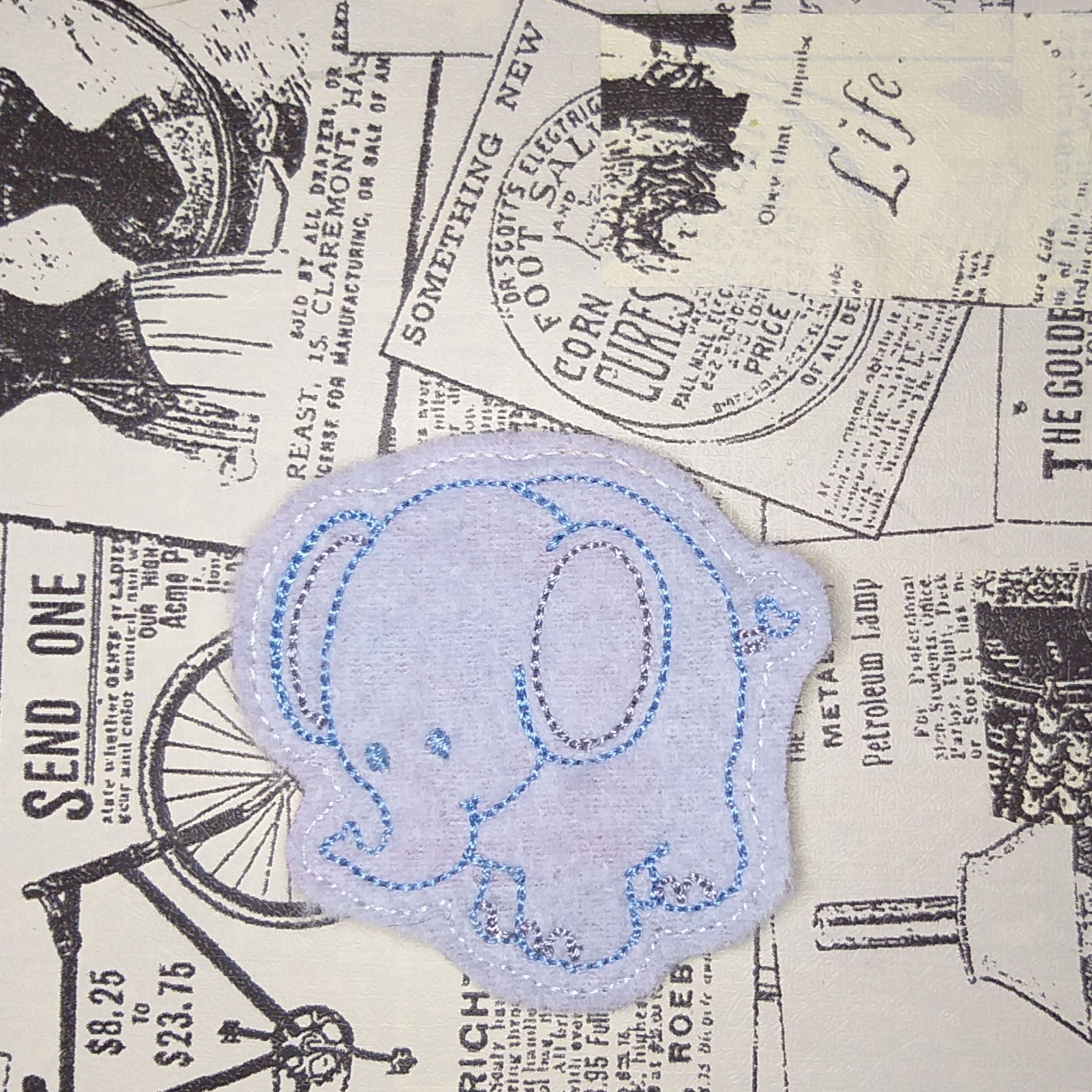 Felt Little Elephant - Machine Embroidery Design
