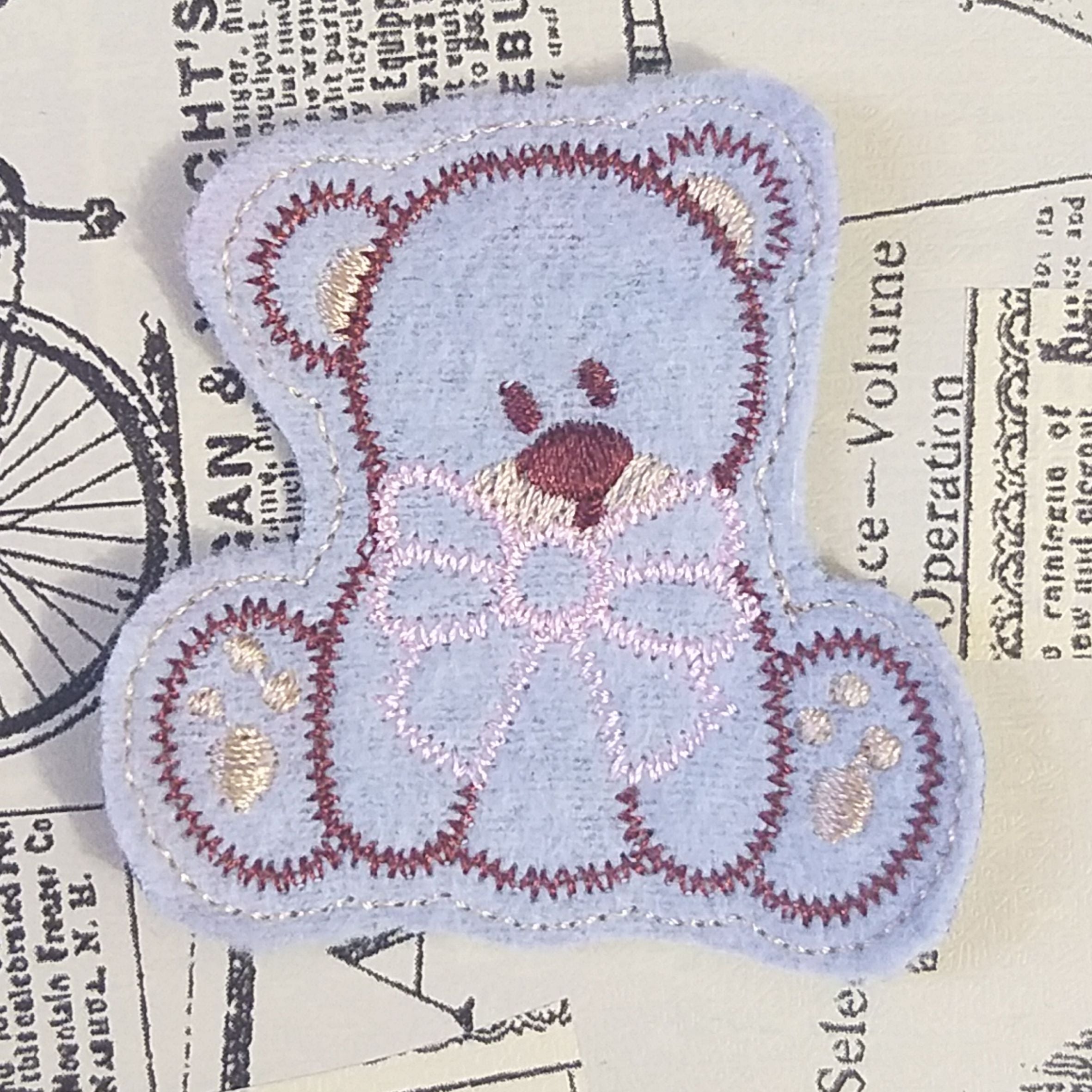 Felt Teddy Bear - Machine Embroidery Design