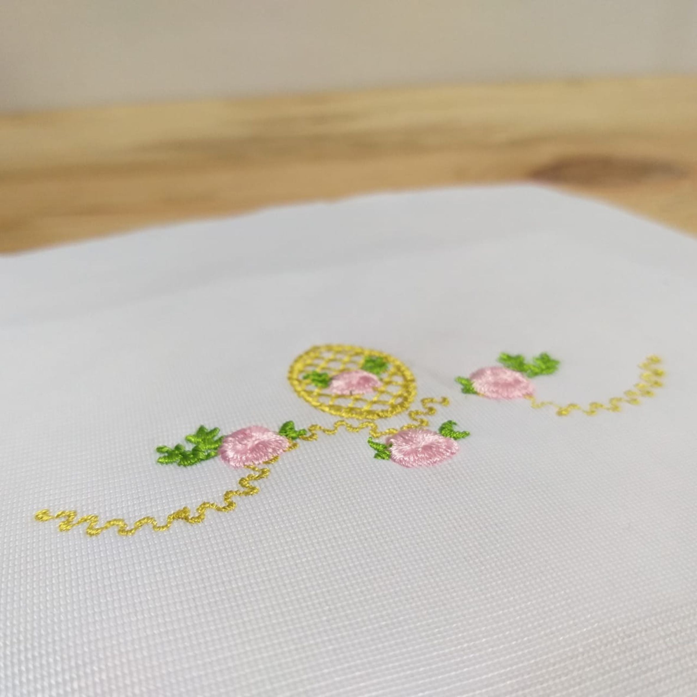 Flowers and Decorative Ellipse Frame - Machine Embroidery Design