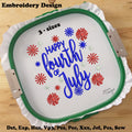 Happy Fourth of July - Embroidery Design