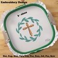 Cross with Wreath - Embroidery Design