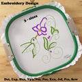 Hummingbird and Flower - Machine Embroidery Design