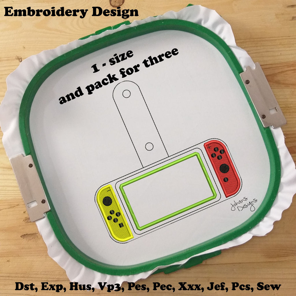 Joystick Key Fob - Machine Embroidery Design - ITH - Party Favours