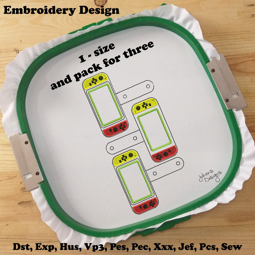 Joystick Key Fob - Machine Embroidery Design - ITH - Party Favours