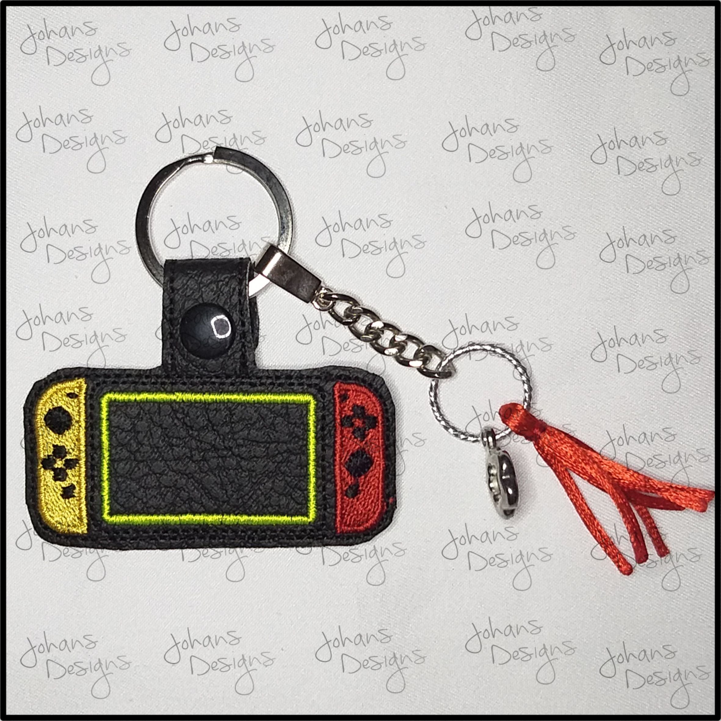 Joystick Key Fob - Machine Embroidery Design - ITH - Party Favours