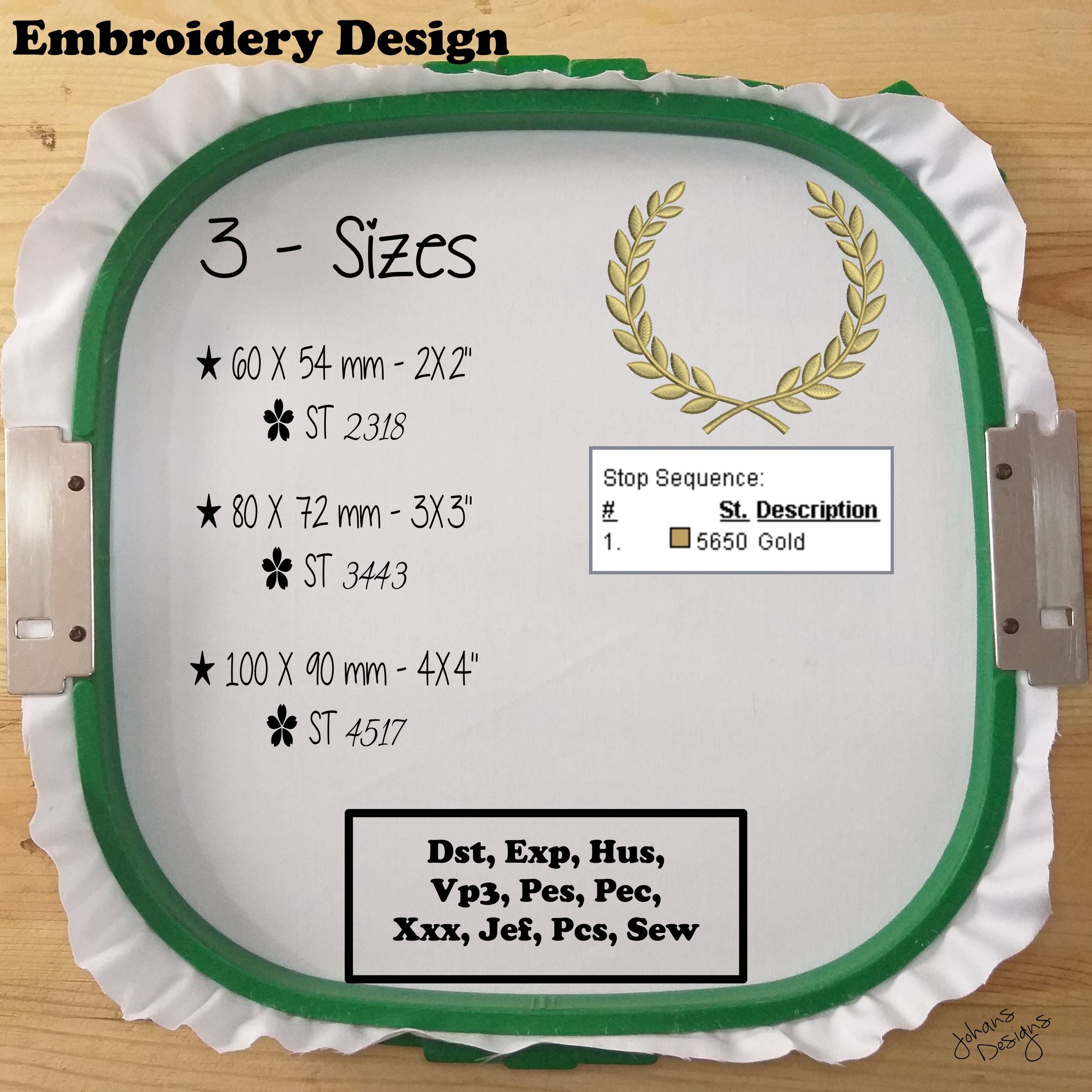 Laurel Wreath - Embroidery Design