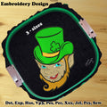 Leprechaun Face - head With a Green Hat - Machine Embroidery Design