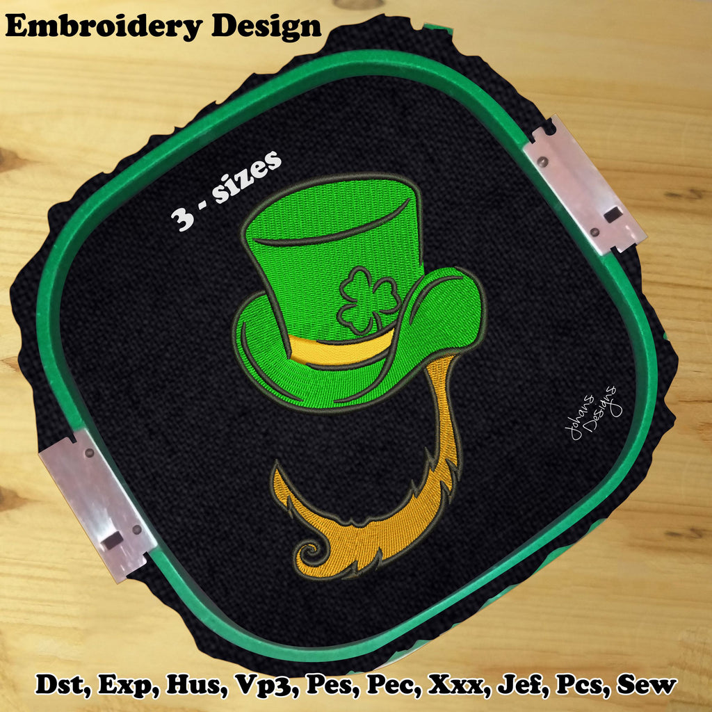 Leprechaun with a Green Hat - Machine Embroidery Design