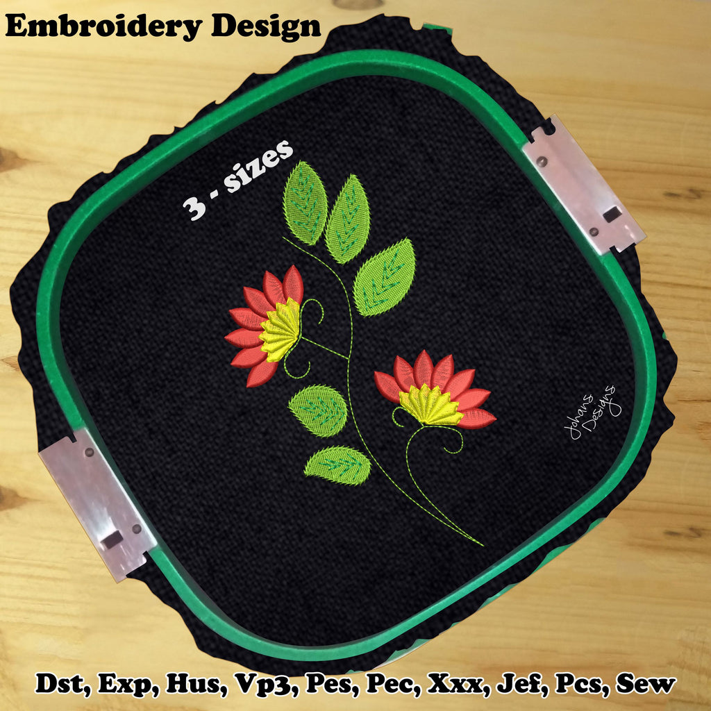 Lily Flower - Machine Embroidery Design