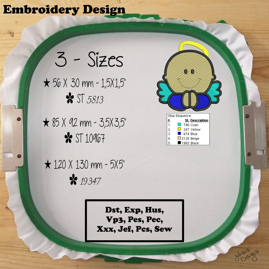 Little Angel - Machine Embroidery Design