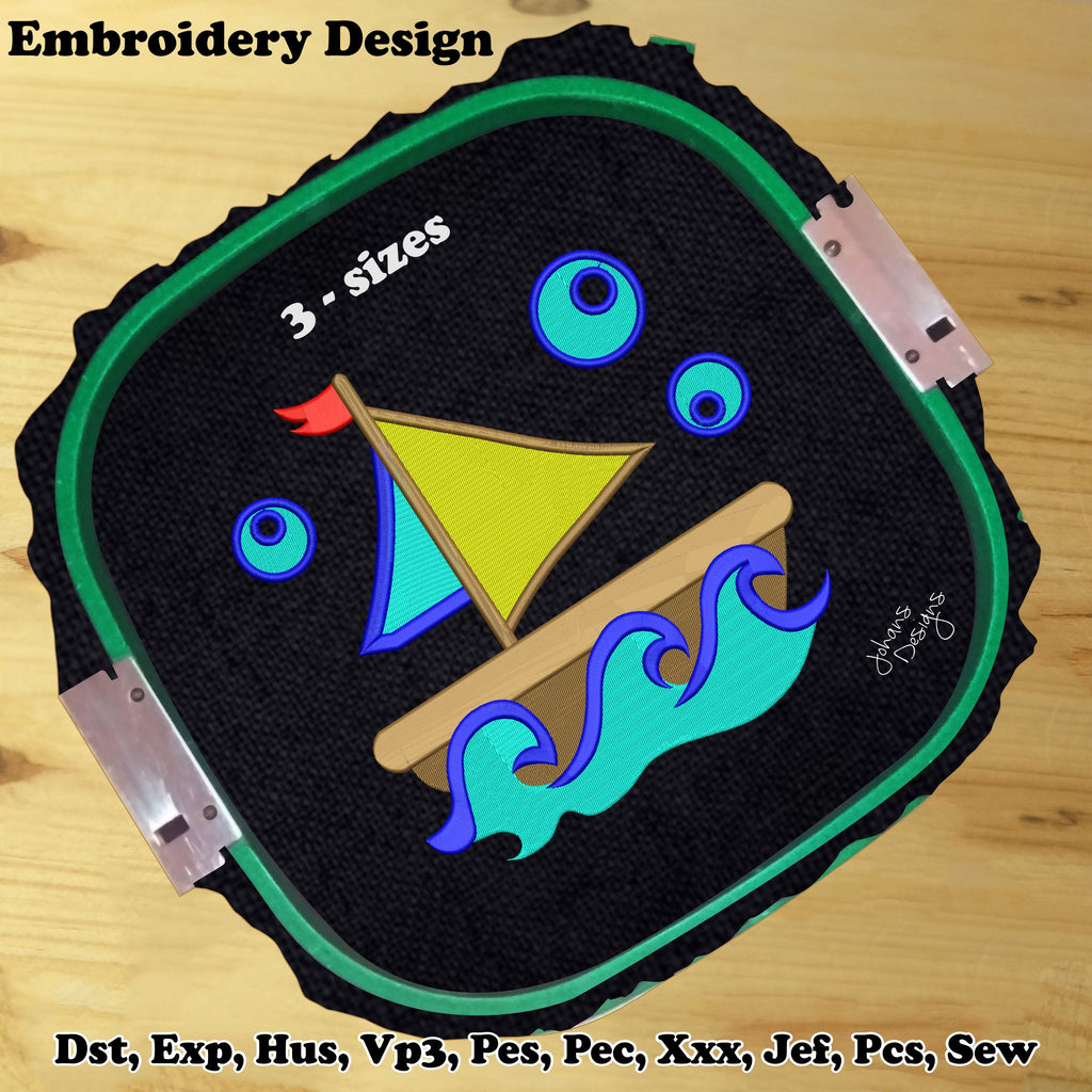 Little Boat - Machine Embroidery Design