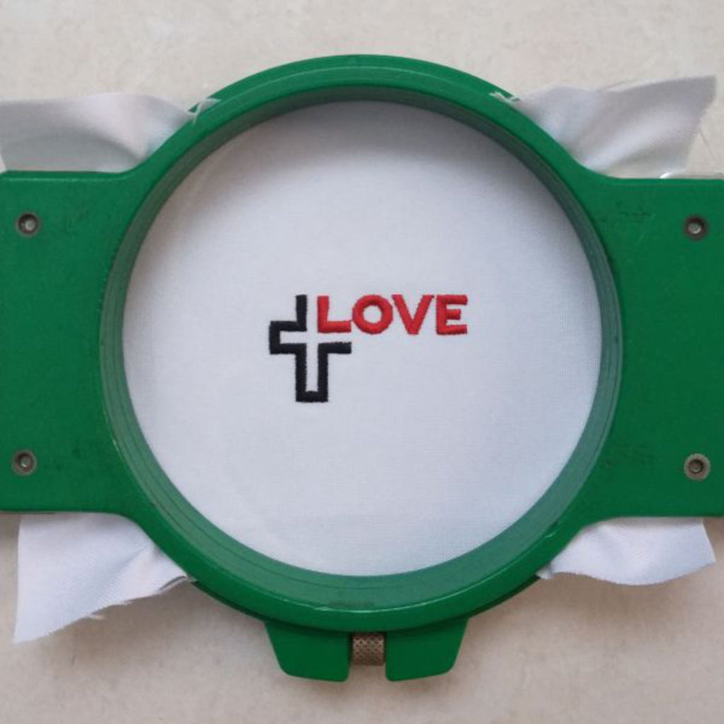 Cruz Cristiana de Amor - Diseño de Bordado a Máquina