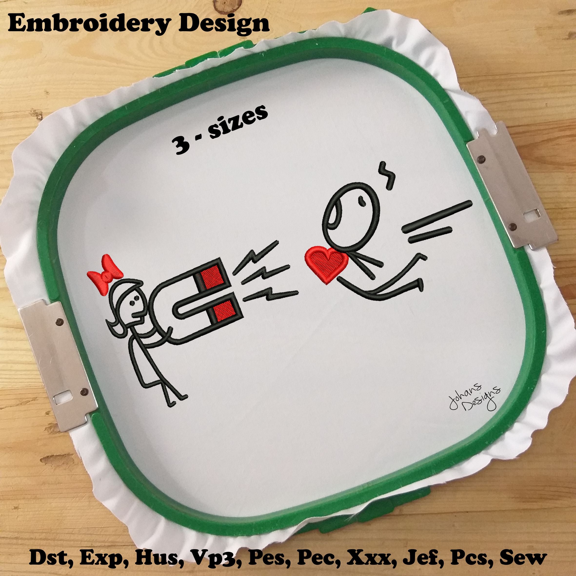 Magnetic Couple - Embroidery Design