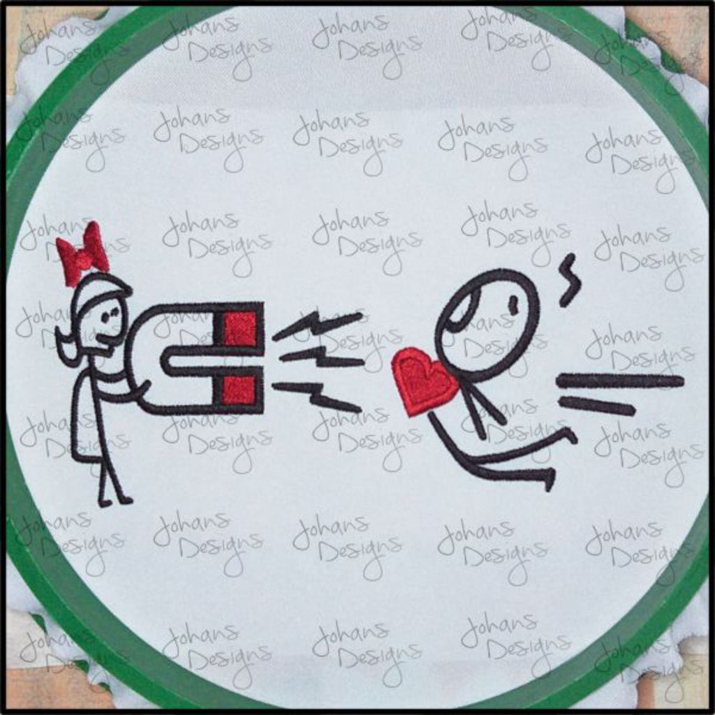 Magnetic Couple - Embroidery Design