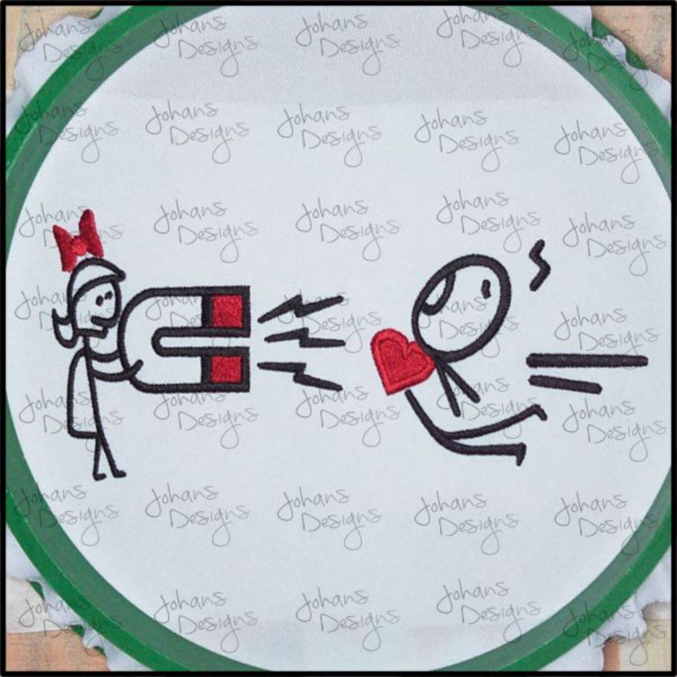 Magnetic Couple - Embroidery Design