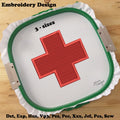 Cruz Roja de Medicina - Diseño de Bordado a Máquina