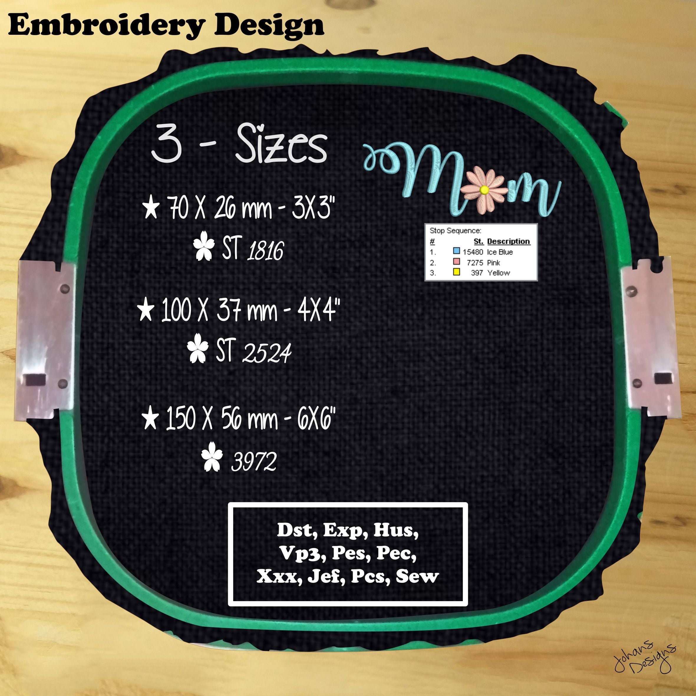 Mom Machine Embroidery Design - Machine Embroidery Design