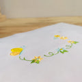 Mustard Colorful Flowers and Butterfly - Machine Embroidery Design