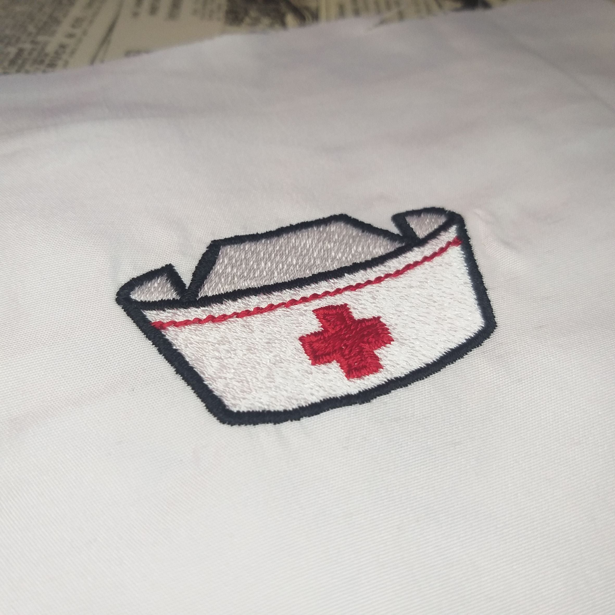Gorro de enfermera - Diseño de bordado