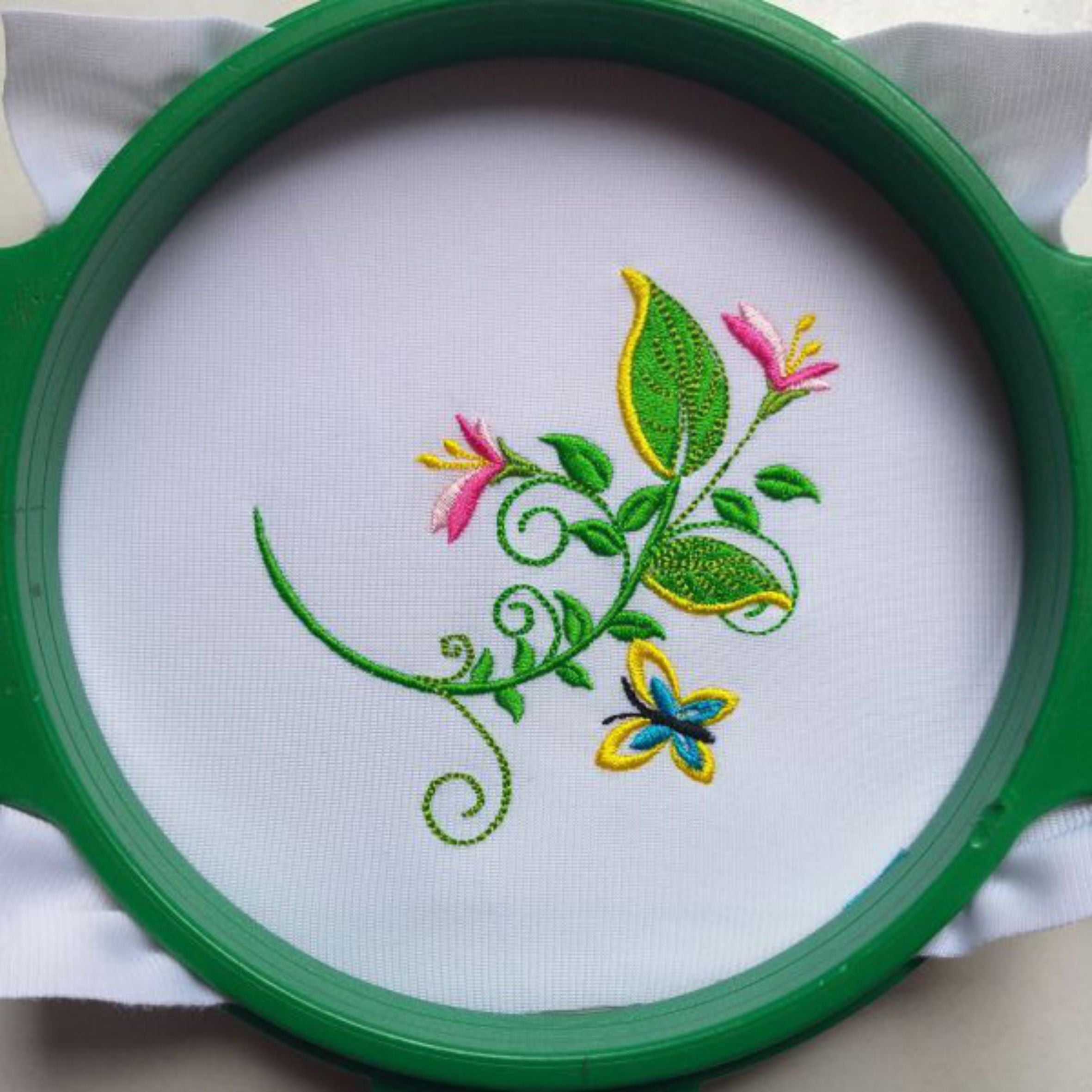 Petunia Decorative Branch - Machine Embroidery Design