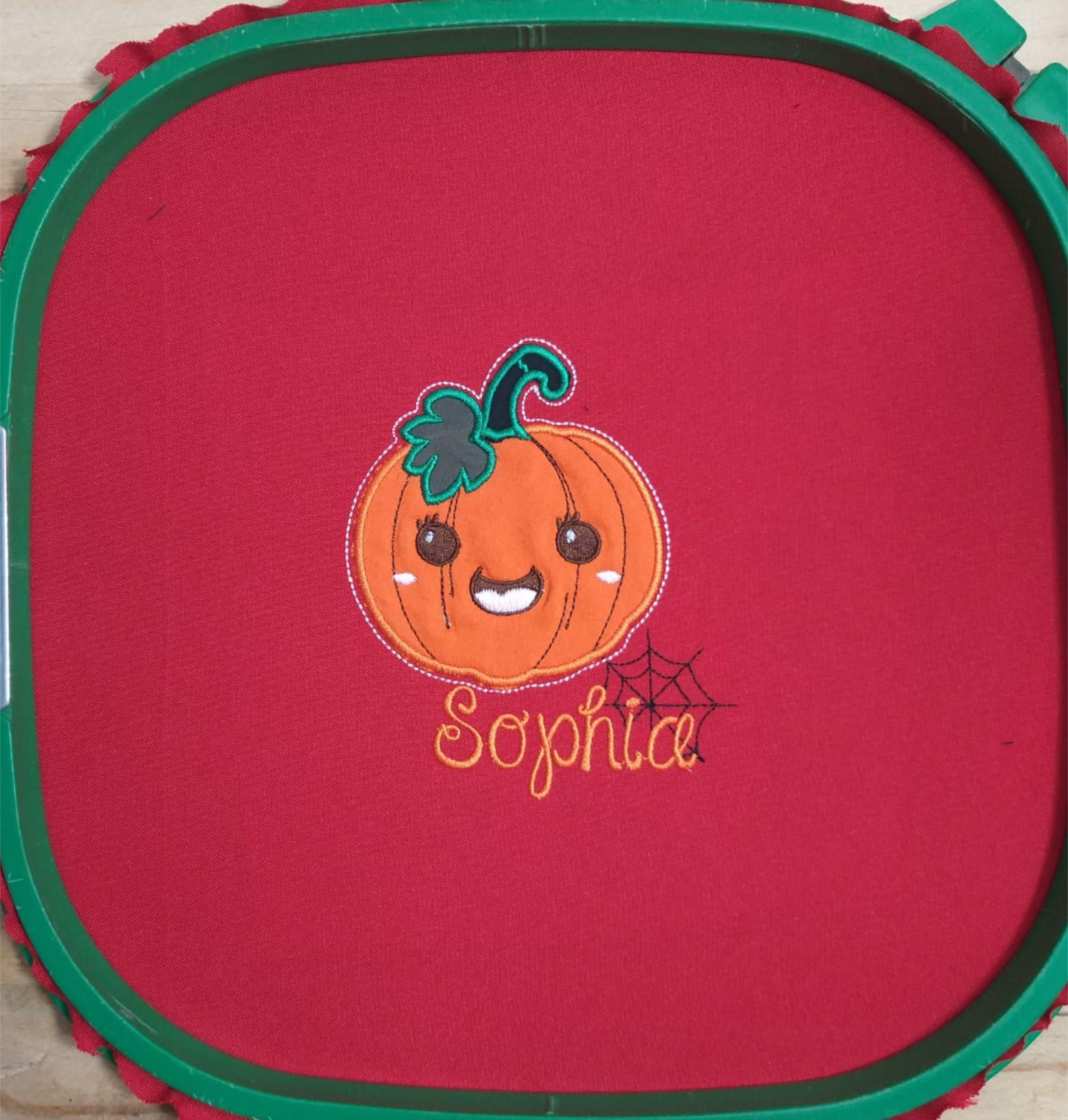 Applique Pumpkin Halloween + Name - Embroidery Designs