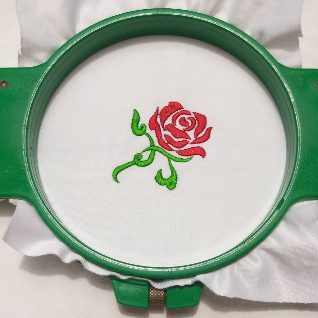 Rosa Roja - Diseño de Bordado a Máquina
