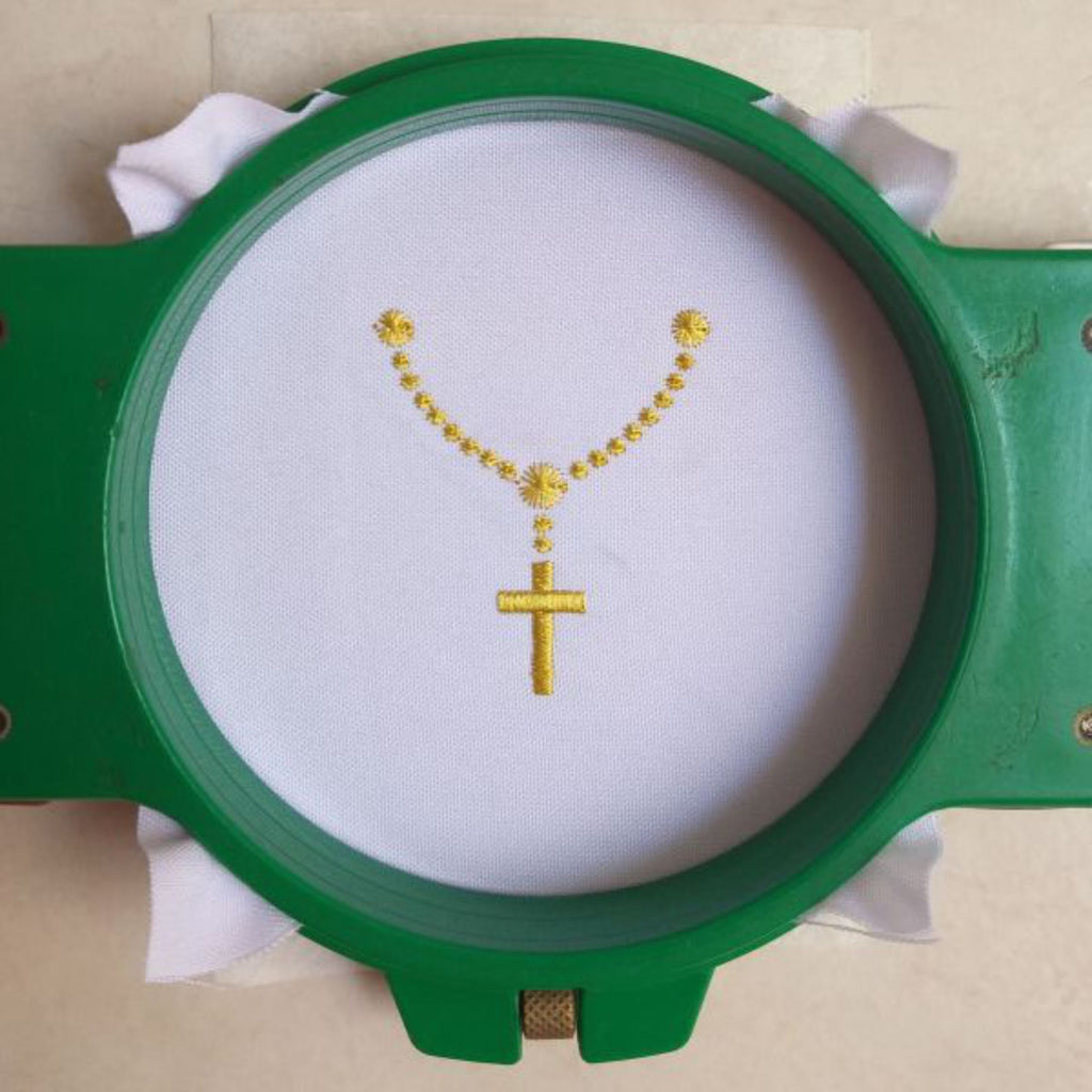 Católico religioso - Rosario - Diseño de bordado