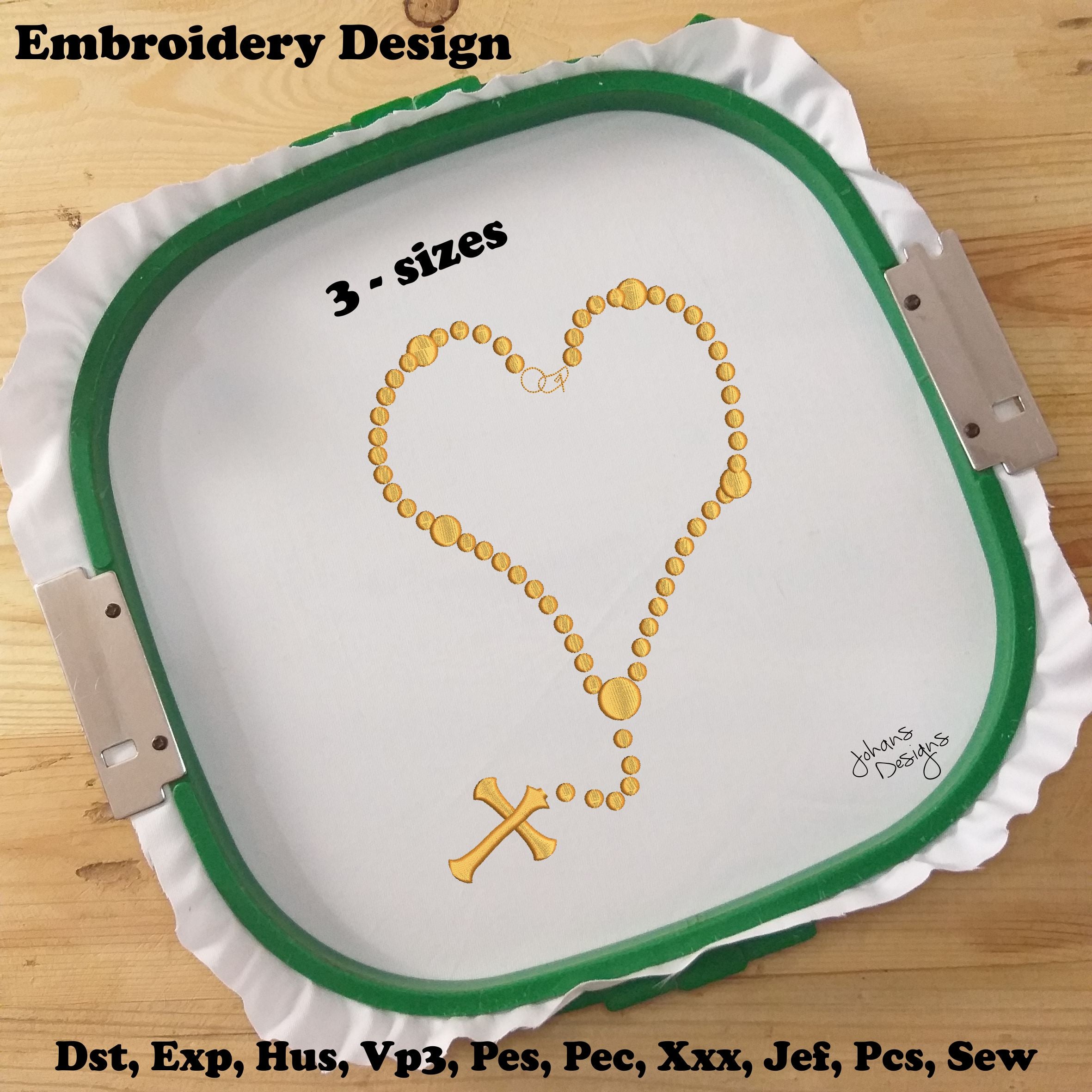 Rosary Beads - Embroidery Design