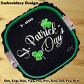 Saint Patrick's Day in Text, with Green Clovers - Machine Embroidery Designs