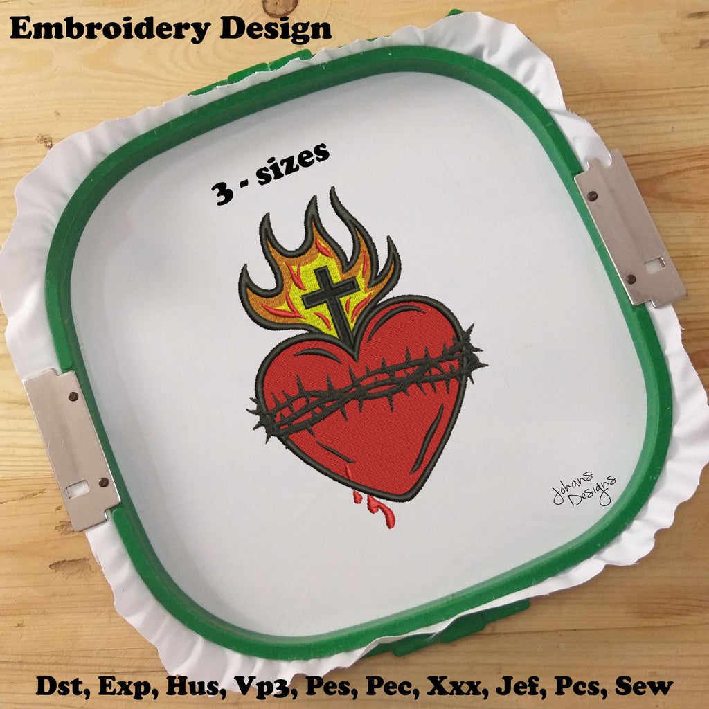 Sacred Heart of Jesus - Embroidery Design