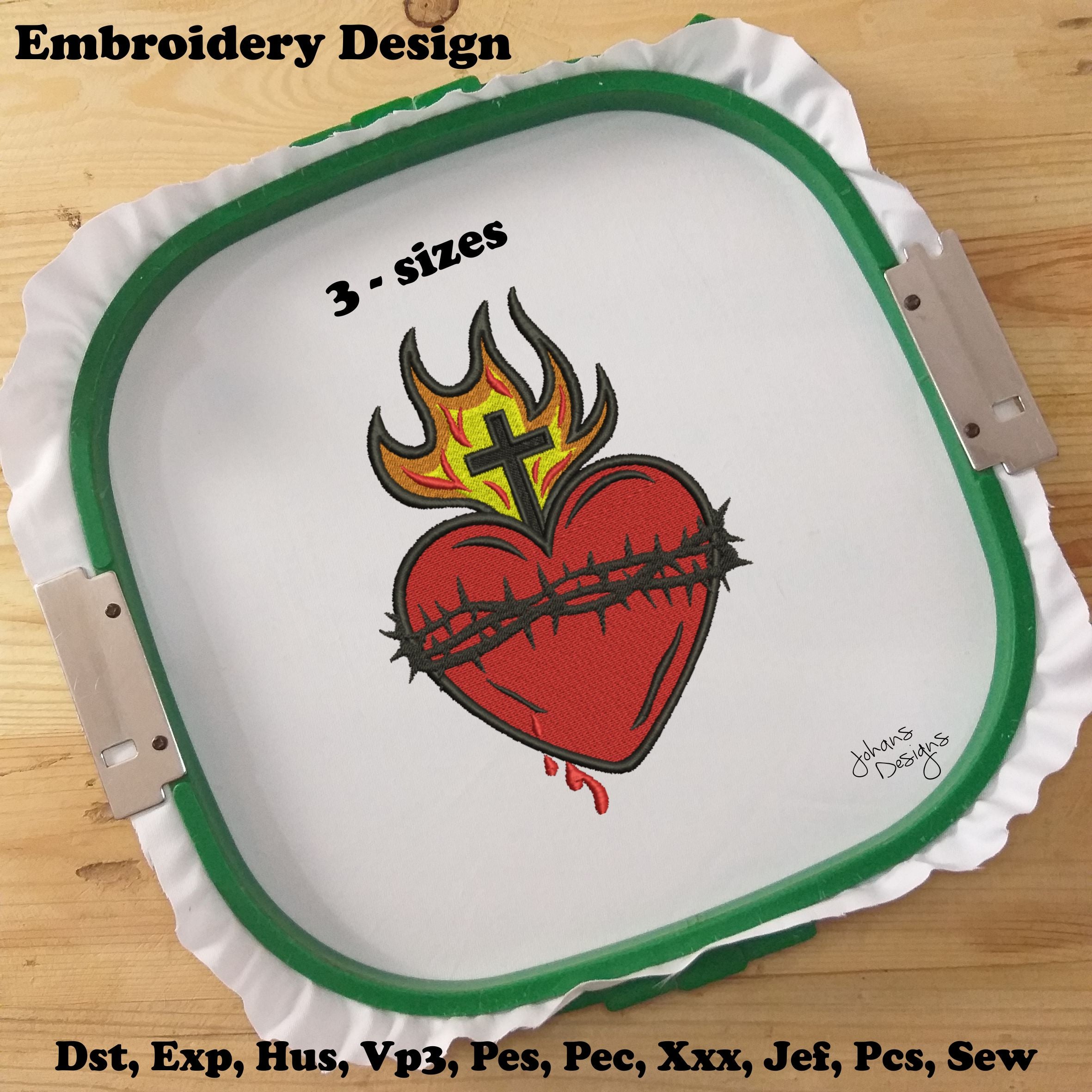 Sacred Heart of Jesus - Embroidery Design