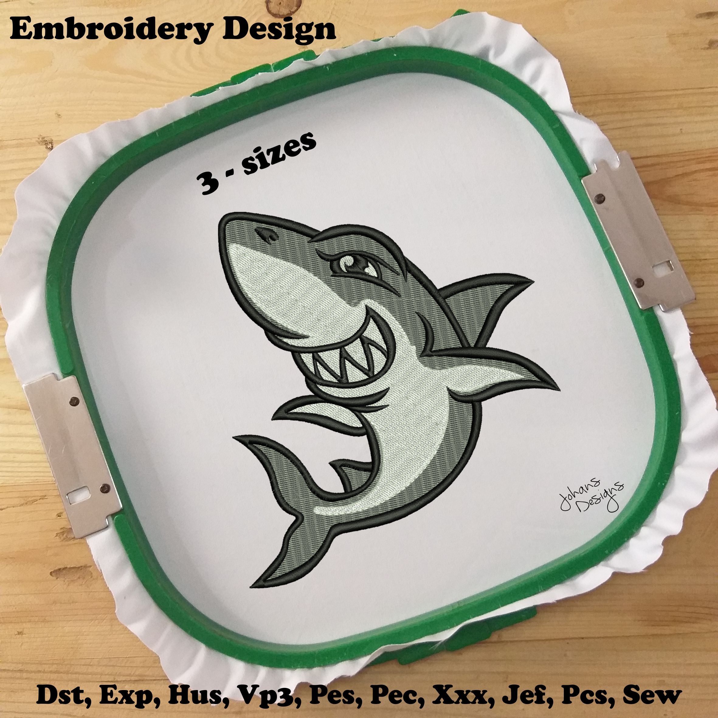 Shark - Machine Embroidery Design