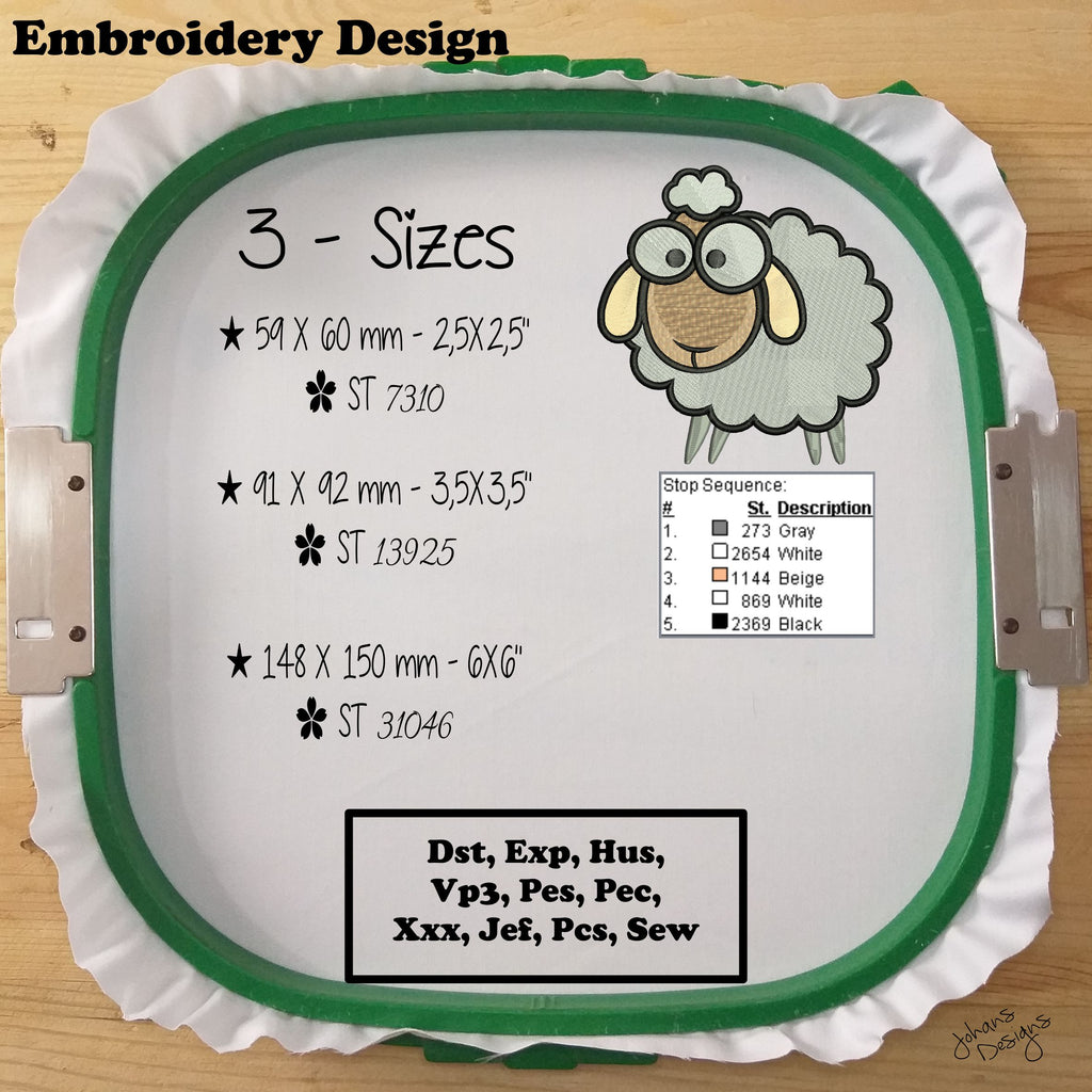 Ewe – Sheep Embroidery Design
