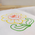 Contorno de Girasol Sonriente - Diseño de Bordado a Máquina