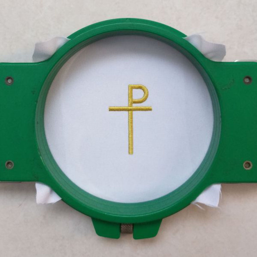 Cristograma - Estaurograma Diseño de bordado de cruz religiosa